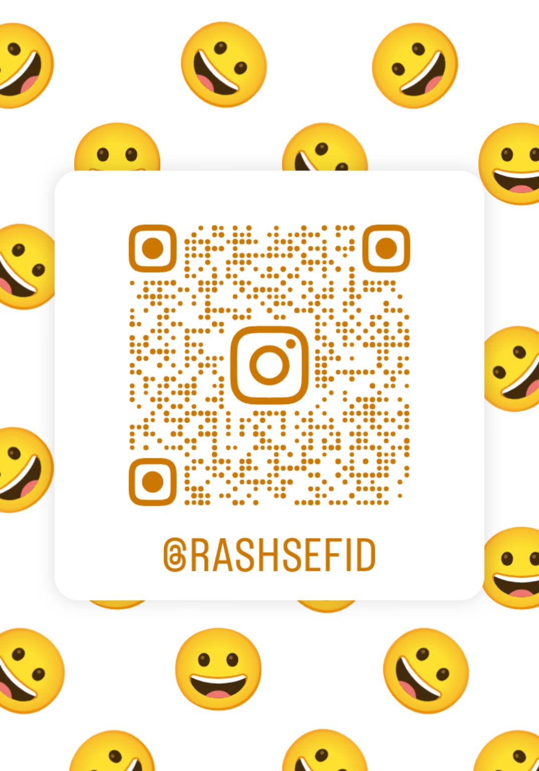 QR پیج اینستاگرام راش سفید